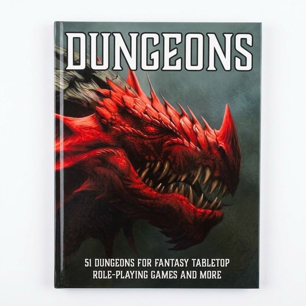 Dungeons: 51 Fantasy Tabletop TTRPG Dungeons Collection RPG D&D Book Supplement